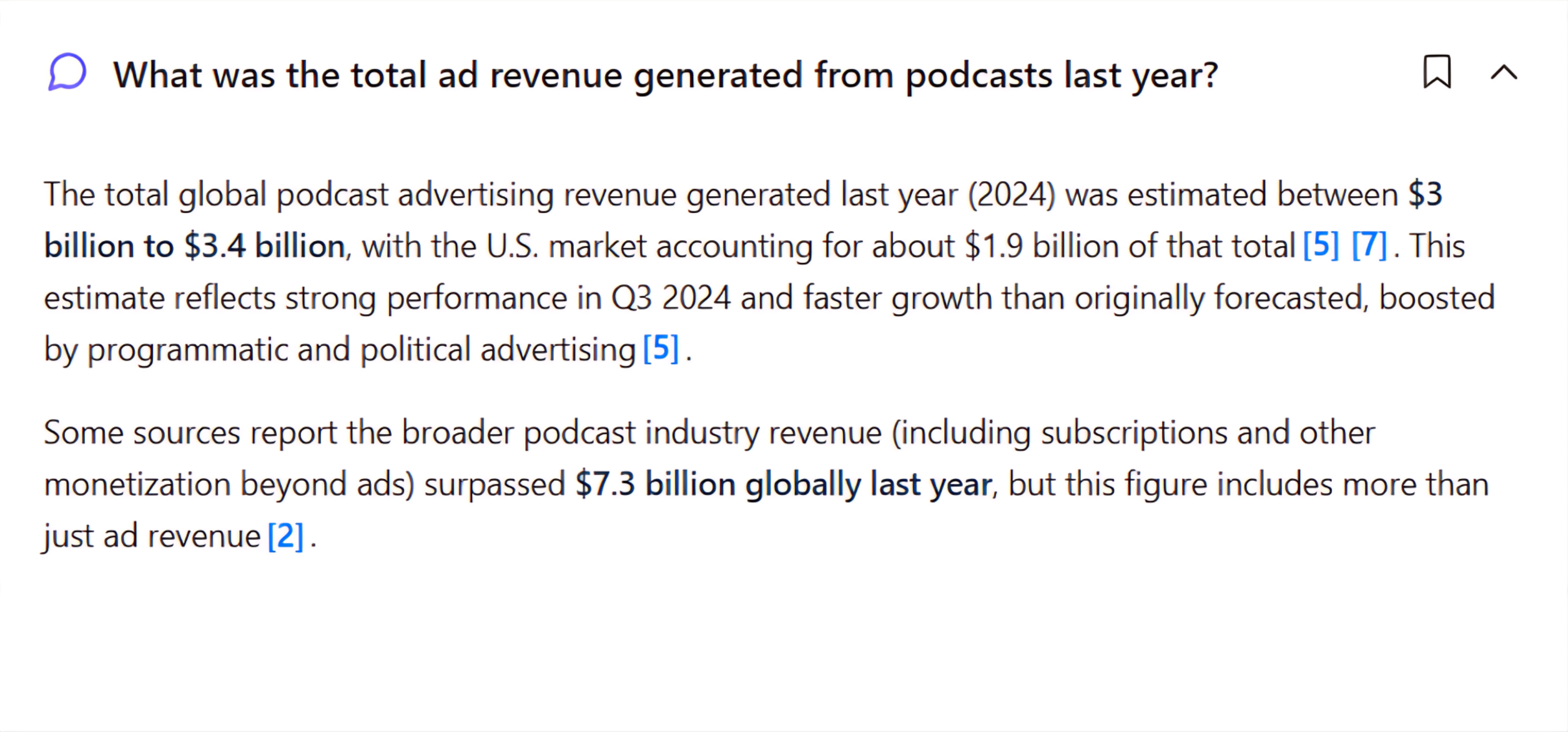 Podmod AI Answers Interface - Intelligent responses and facts