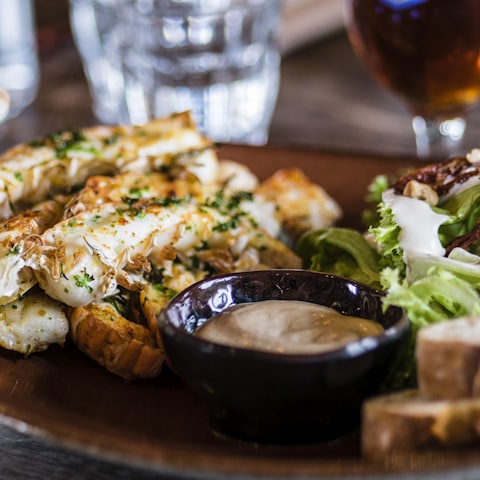 Artfully plated restaurant food